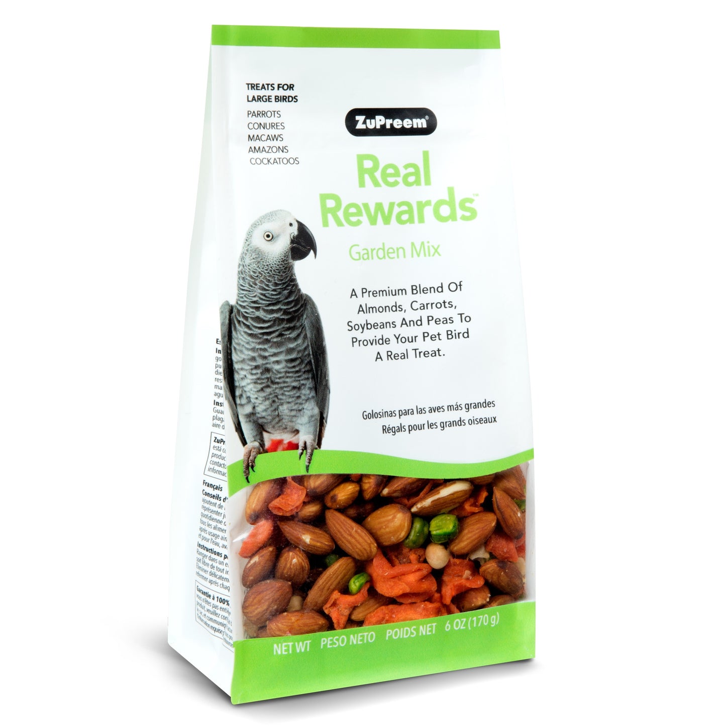 REAL REWARD LARGE PARROT TREATS - GARDEN MIX 170G